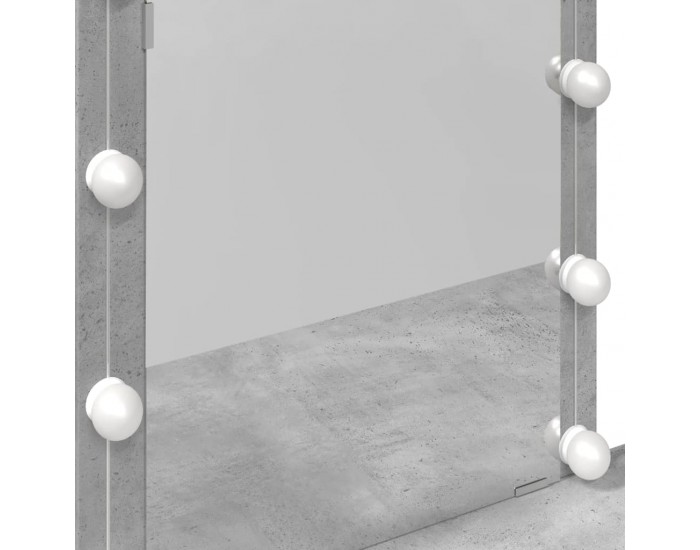 Sonata H Тоалетка с LED, бетонно сива, 100x40x130 см
