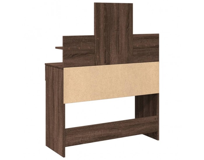 Sonata H Тоалетка с LED, кафяв дъб, 100x40x130 см