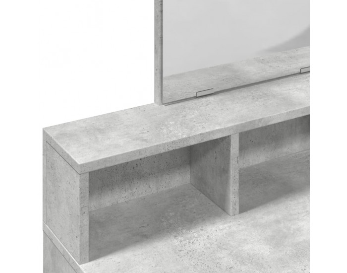 Sonata H Тоалетка с огледало, бетонно сива, 80x41x144,5 см