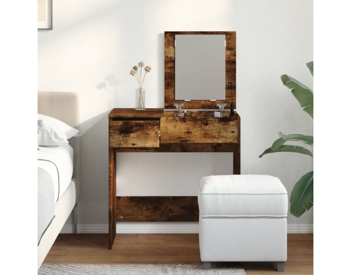 Sonata H Тоалетка с огледало, опушен дъб, 73x46,5x120 см