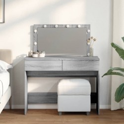 Sonata H Тоалетка с LED, сив сонома, 100x40x120 см - Тоалетки и Огледала