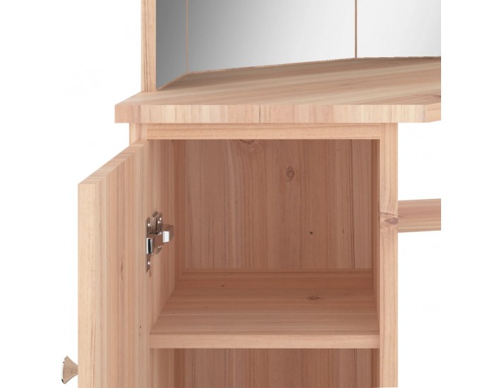 Sonata H Ъглова тоалетка с LED, дъб, 111x54x141,5 см