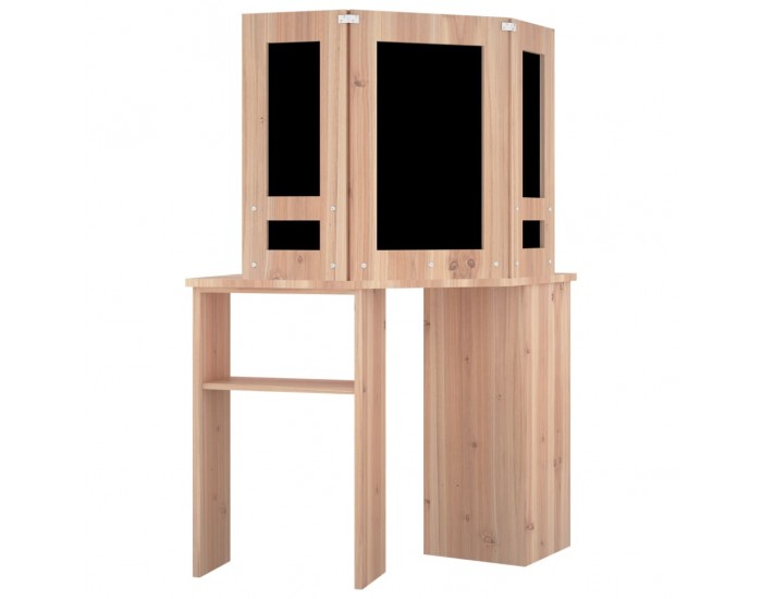 Sonata H Ъглова тоалетка с LED, дъб, 111x54x141,5 см