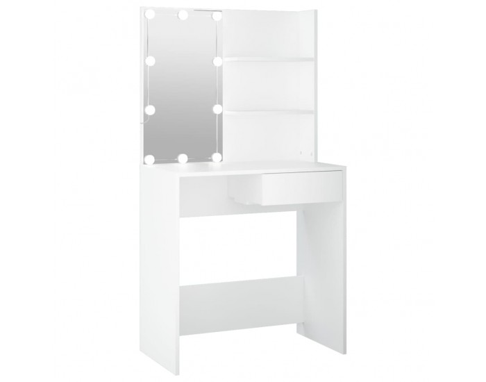 Sonata H Тоалетка с LED, бяла, 74,5x40x141 см