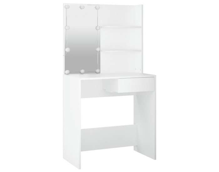 Sonata H Тоалетка с LED, бяла, 74,5x40x141 см