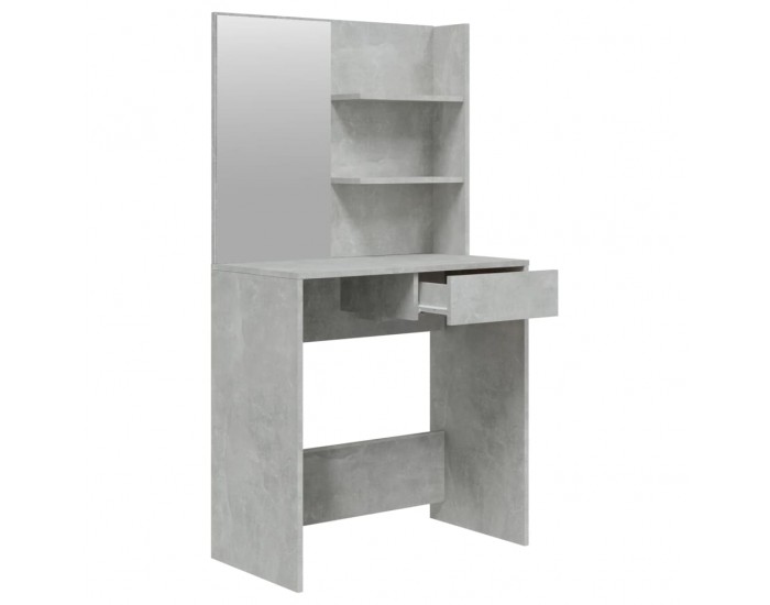 Sonata H Тоалетка с огледало, бетонно сива, 74,5x40x141 см