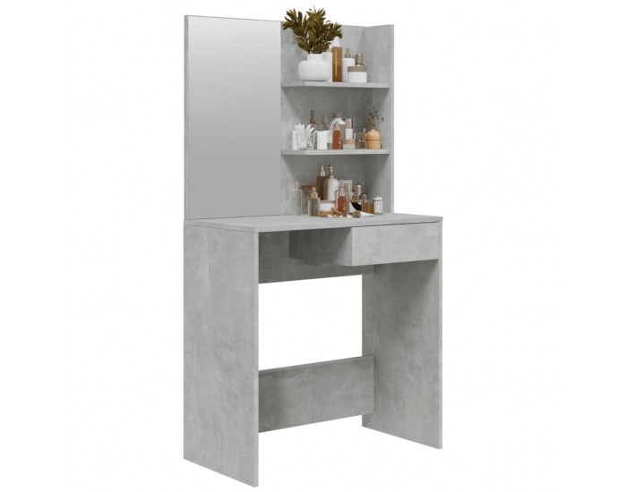 Sonata H Тоалетка с огледало, бетонно сива, 74,5x40x141 см