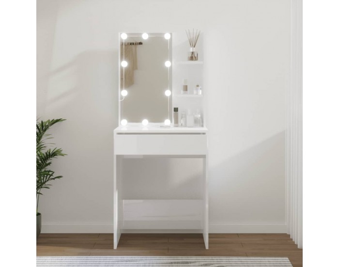 Sonata H Тоалетка с LED, бял гланц, 60x40x140 см Sonata H Тоалетка с LED, бял гланц, 60x40x140 см