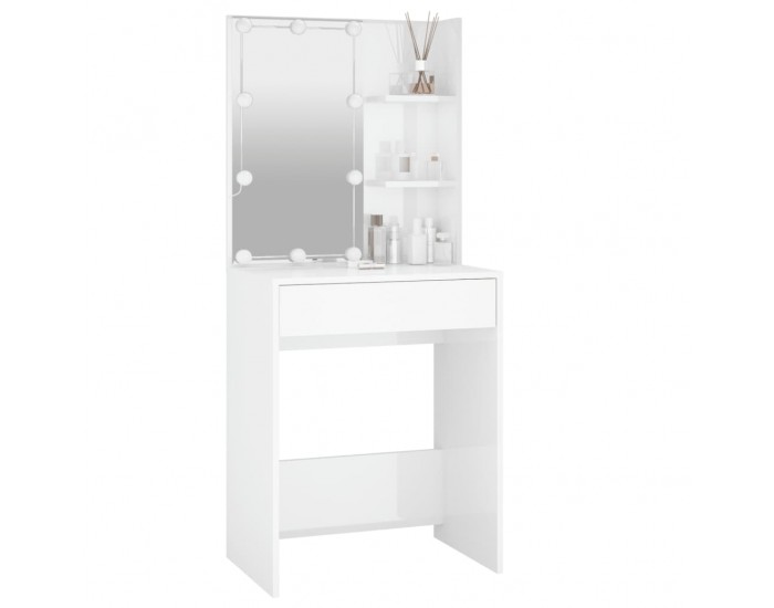 Sonata H Тоалетка с LED, бял гланц, 60x40x140 см Sonata H Тоалетка с LED, бял гланц, 60x40x140 см