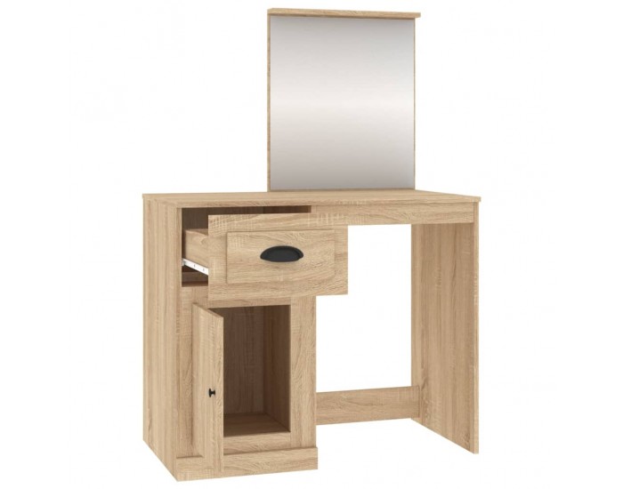 Sonata H Тоалетка с огледало сонома дъб 90x50x132,5 см инженерно дърво
