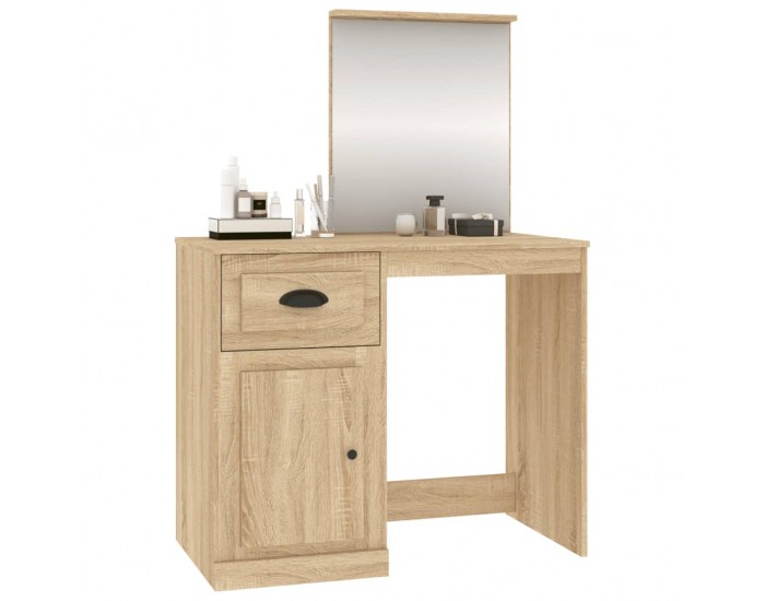 Sonata H Тоалетка с огледало сонома дъб 90x50x132,5 см инженерно дърво