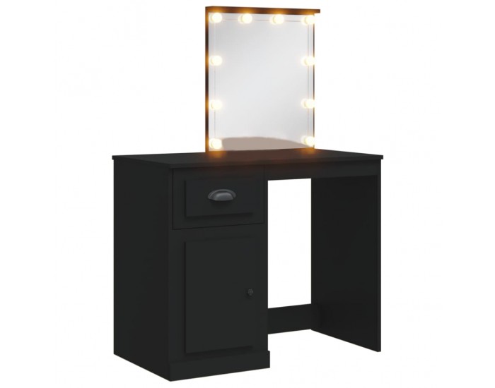 Sonata H Тоалетка с LED лампи, черна, 90x42x132,5 см Sonata H Тоалетка с LED лампи, черна, 90x42x132,5 см