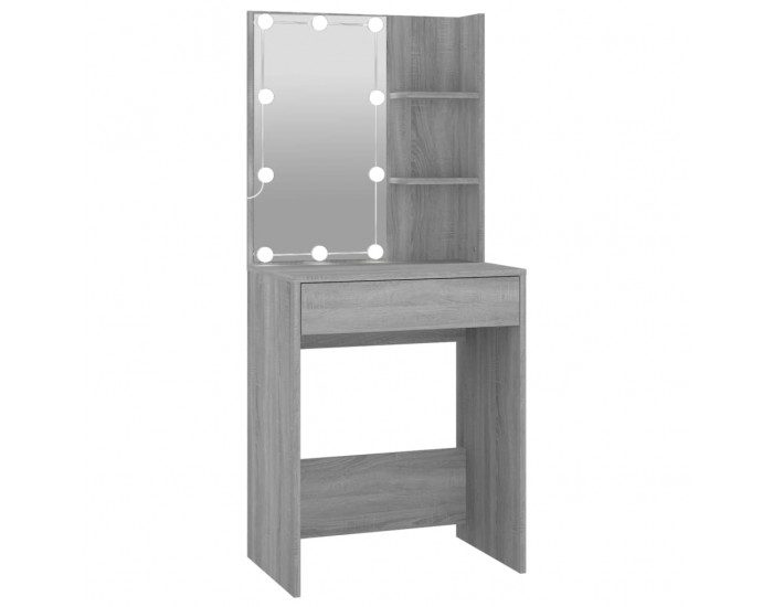 Sonata H LED тоалетка с шкафове, сив сонома, инженерно дърво