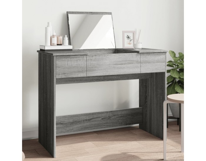 Sonata H Тоалетка с огледало, сив сонома, 100x45x76 см