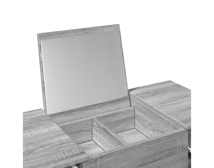 Sonata H Тоалетка с огледало, сив сонома, 100x45x76 см