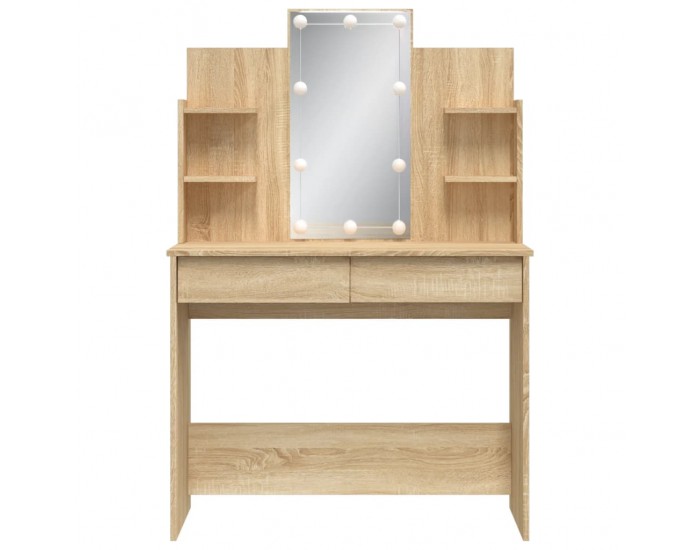Sonata H Тоалетка с LED лампи, сонома дъб, 96x40x142 см Sonata H Тоалетка с LED лампи, сонома дъб, 96x40x142 см
