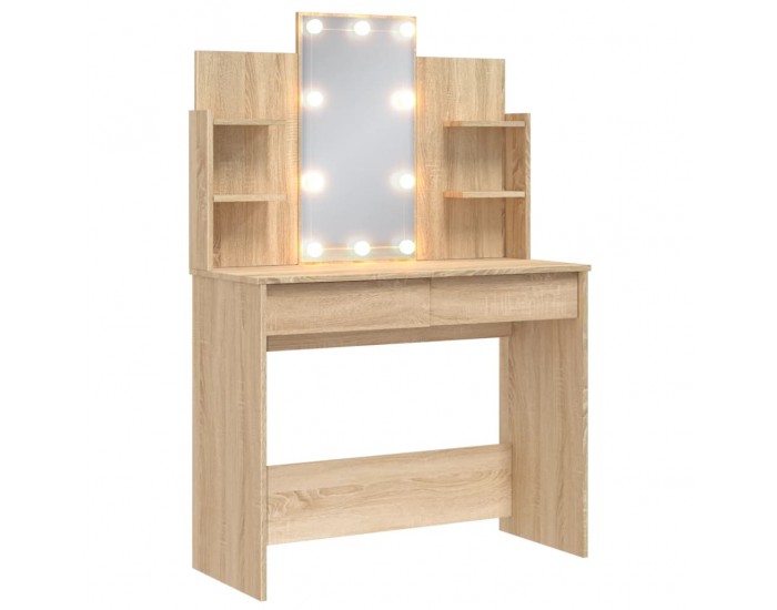 Sonata H Тоалетка с LED лампи, сонома дъб, 96x40x142 см Sonata H Тоалетка с LED лампи, сонома дъб, 96x40x142 см