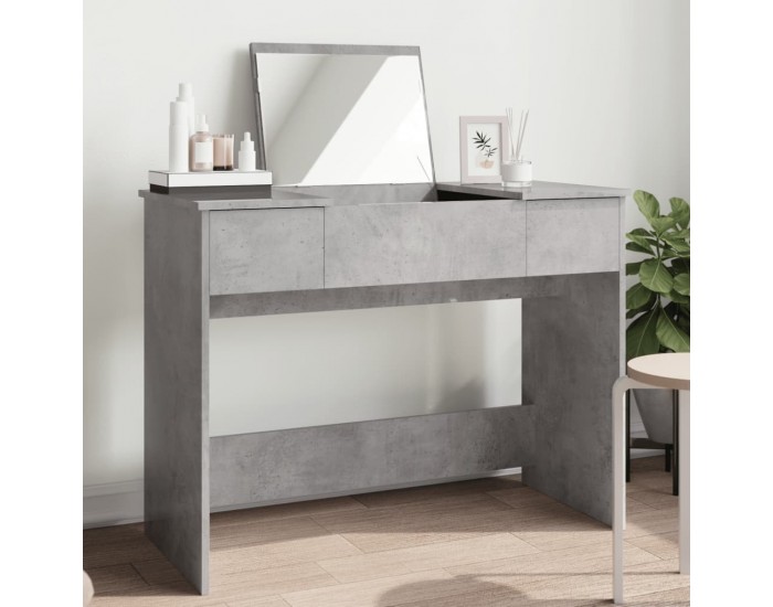 Sonata H Тоалетка с огледало, бетонно сива, 100x45x76 см