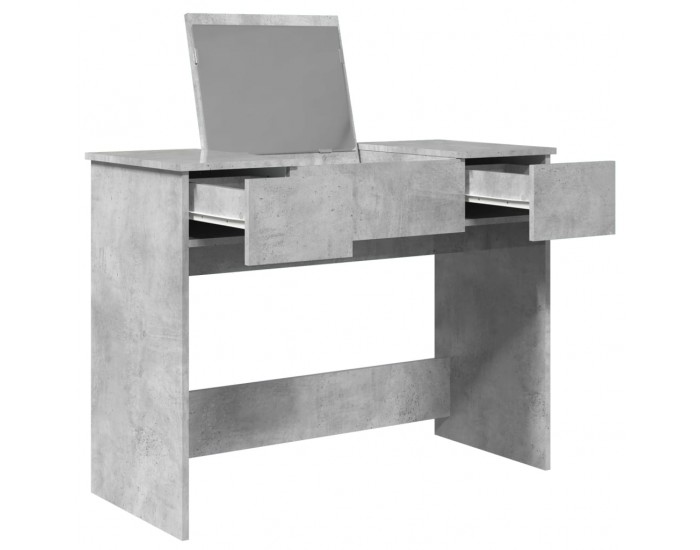 Sonata H Тоалетка с огледало, бетонно сива, 100x45x76 см