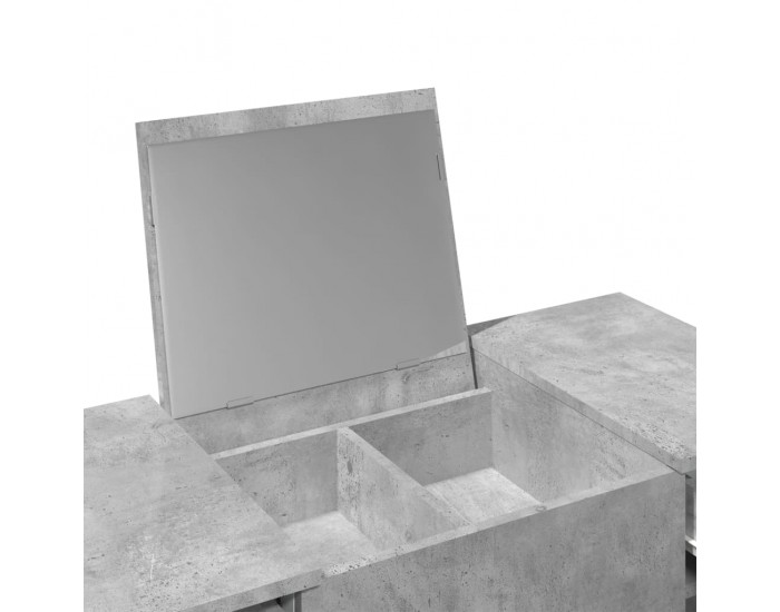 Sonata H Тоалетка с огледало, бетонно сива, 100x45x76 см