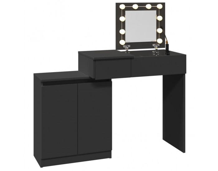 Sonata H Тоалетка с LED, черна, 115x37x110,5 см Sonata H Тоалетка с LED, черна, 115x37x110,5 см