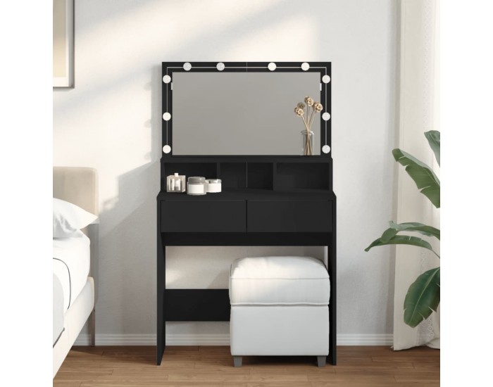 Sonata H Тоалетка с LED, черна, 80x41x134,5 см Sonata H Тоалетка с LED, черна, 80x41x134,5 см