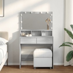Sonata H Тоалетка с LED, сив сонома, 80x41x134,5 см - Тоалетки и Огледала