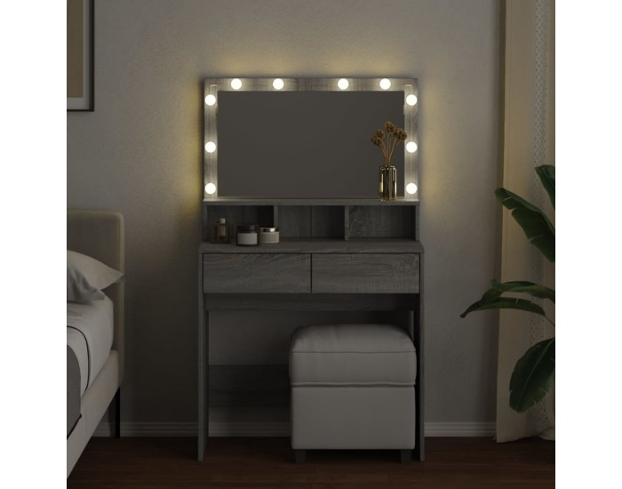 Sonata H Тоалетка с LED, сив сонома, 80x41x134,5 см Sonata H Тоалетка с LED, сив сонома, 80x41x134,5 см