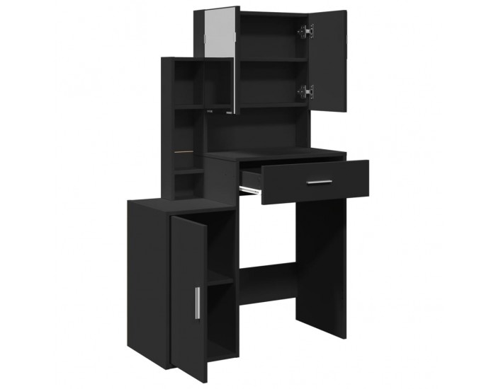 Sonata H Тоалетка с шкаф, черна, 80x35x132 см