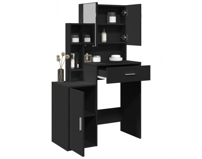 Sonata H Тоалетка с шкаф, черна, 80x35x132 см
