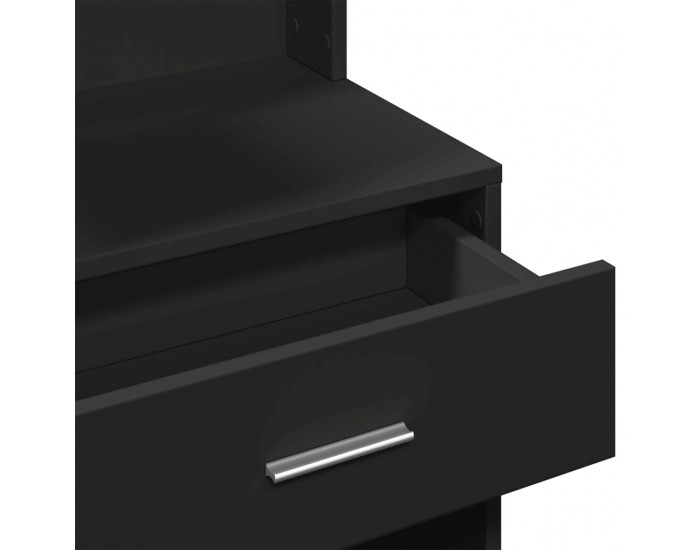 Sonata H Тоалетка с шкаф, черна, 80x35x132 см