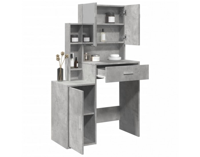 Sonata H Тоалетка с шкаф, бетонно сива, 80x35x132 см Sonata H Тоалетка с шкаф, бетонно сива, 80x35x132 см