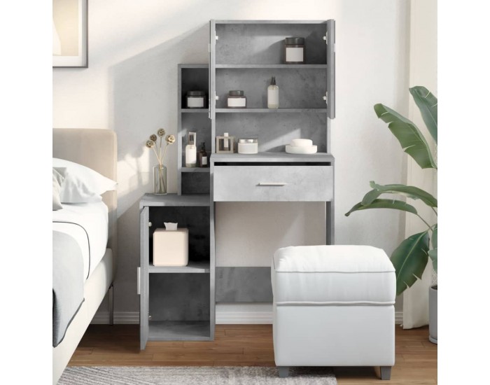 Sonata H Тоалетка с шкаф, бетонно сива, 80x35x132 см Sonata H Тоалетка с шкаф, бетонно сива, 80x35x132 см