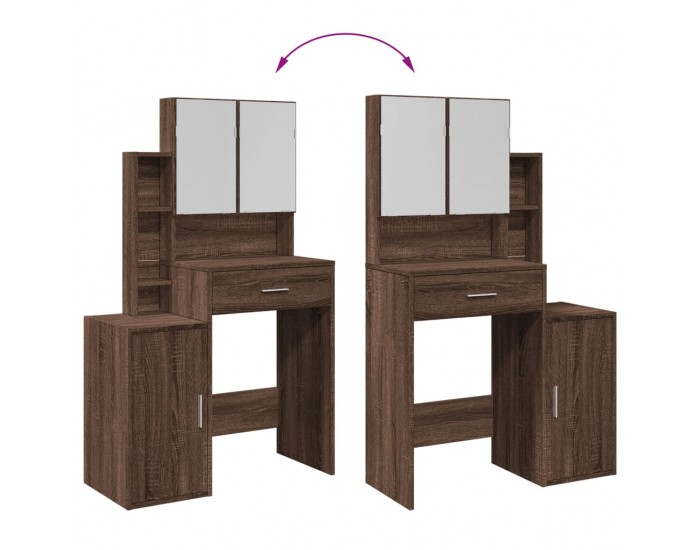 Sonata H Тоалетка с шкаф, кафяв дъб, 80x35x132 см