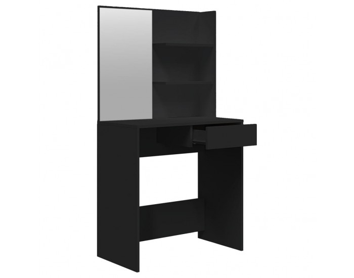 Sonata H Тоалетка с огледало, черна, 74,5x40x141 см