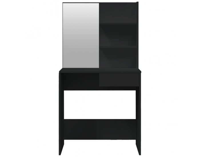 Sonata H Тоалетка с огледало, черна, 74,5x40x141 см