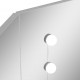 Sonata H Ъглова тоалетка с LED, бетонно сива, 111x54x141,5 см