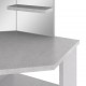 Sonata H Ъглова тоалетка с LED, бетонно сива, 111x54x141,5 см