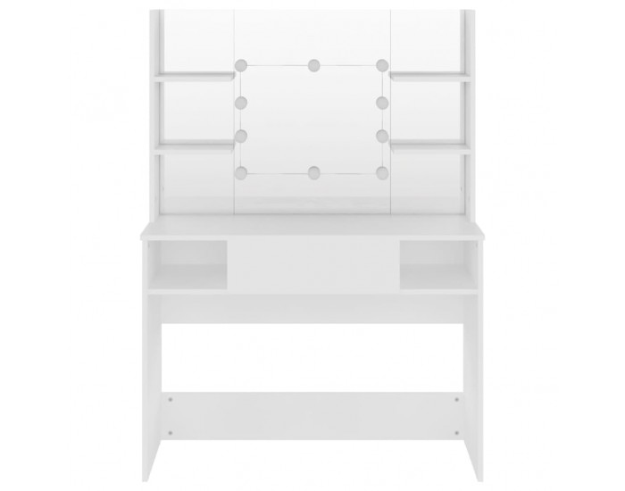 Sonata H Тоалетка с LED лампи, 100x40x135 см, МДФ, бяла