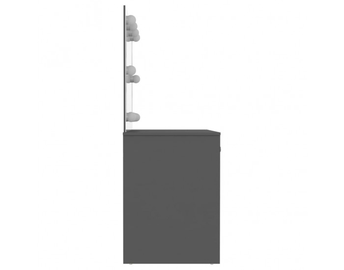 Sonata H Тоалетка с LED лампи, 110x55x145 см, МДФ, сива Sonata H Тоалетка с LED лампи, 110x55x145 см, МДФ, сива