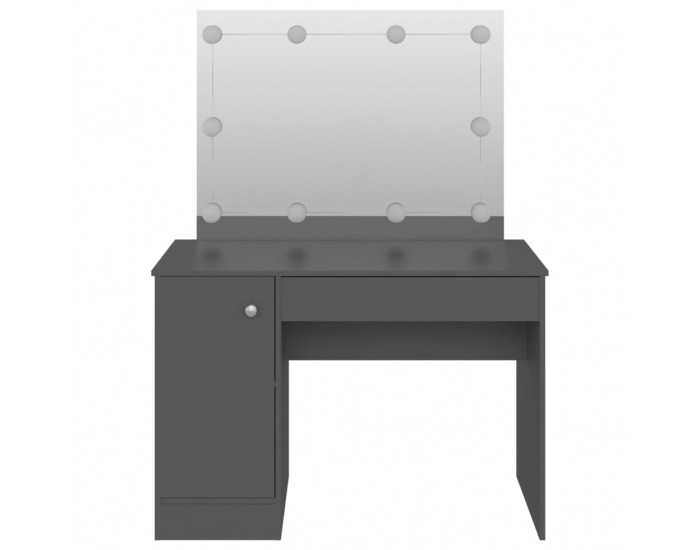 Sonata H Тоалетка с LED лампи, 110x55x145 см, МДФ, сива Sonata H Тоалетка с LED лампи, 110x55x145 см, МДФ, сива