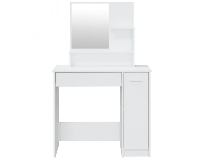 Sonata H Тоалетка с огледало, бял гланц, 86,5x35x136 см