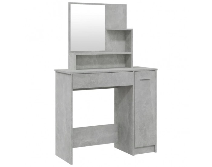 Sonata H Тоалетка с огледало, бетонно сива, 86,5x35x136 см