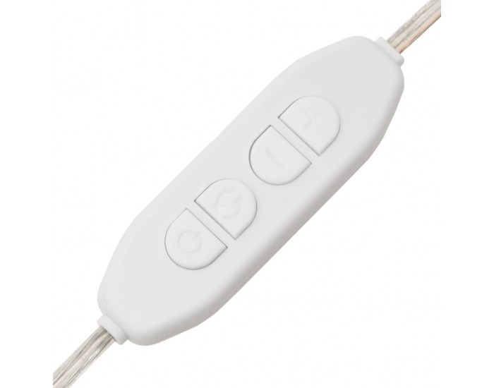 Sonata H Тоалетка с LED, сива, 95x50x133,5 см, борово дърво масив
