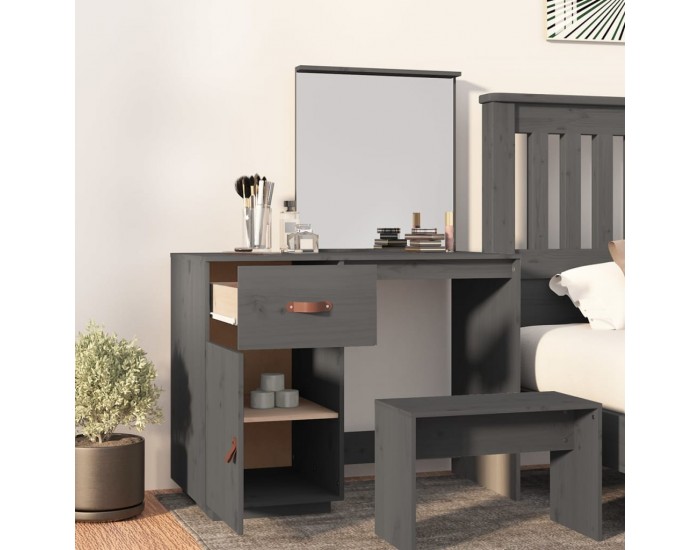 Sonata H Тоалетка, сива, 95x50x134 см, борово дърво масив Sonata H Тоалетка, сива, 95x50x134 см, борово дърво масив