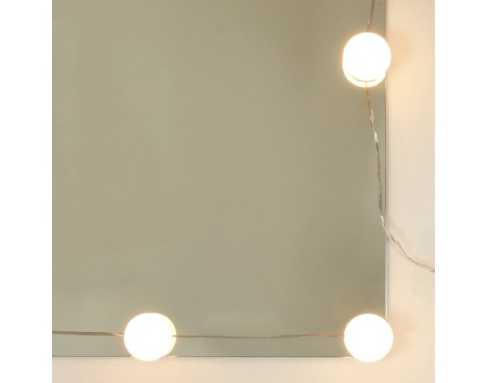 Sonata H Тоалетка с LED лампи, опушен дъб, 90x42x132,5 см