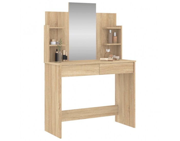 Sonata H Тоалетка с огледало, дъб сонома, 96x39x142 см