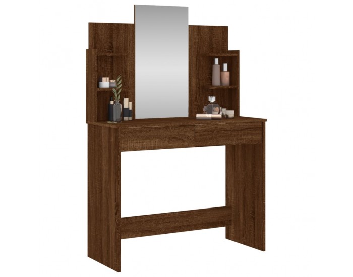 Sonata H Тоалетка с огледало, кафяв дъб, 96x39x142 см