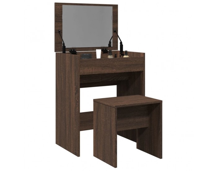 Sonata H Тоалетка и табуретка, кафяв дъб, 60x40x113,5 см