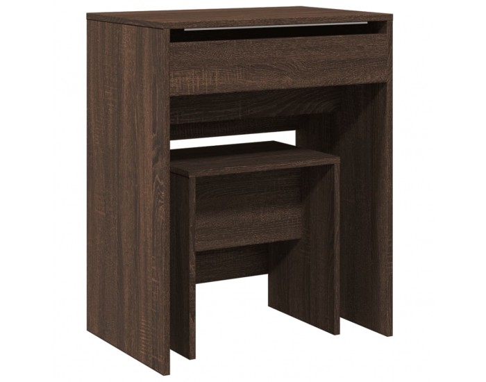 Sonata H Тоалетка и табуретка, кафяв дъб, 60x40x113,5 см